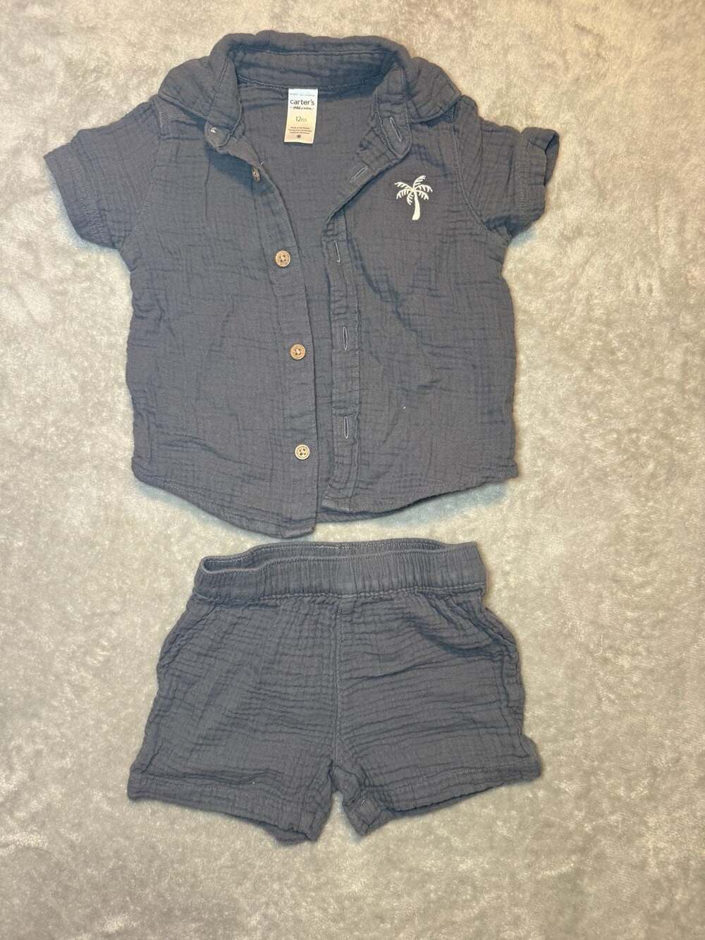 Carter's Child of Mine Baby and Toddler Boy Outfit Short Set, 2-Piece, Sizes 12M